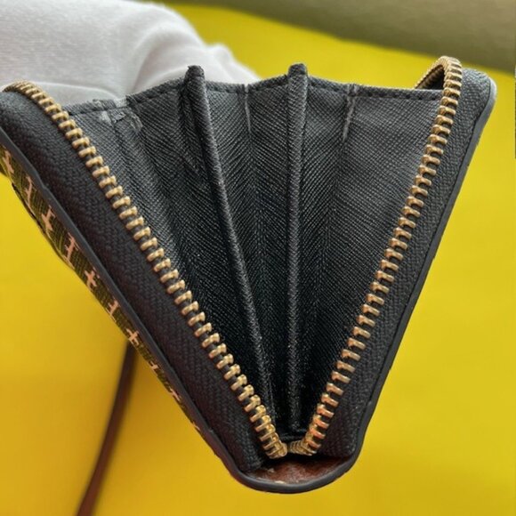 Fossil Keyper Coated Canvas Wristlet Wallet, Navy, Cream, Brown - Picture 15 of 16